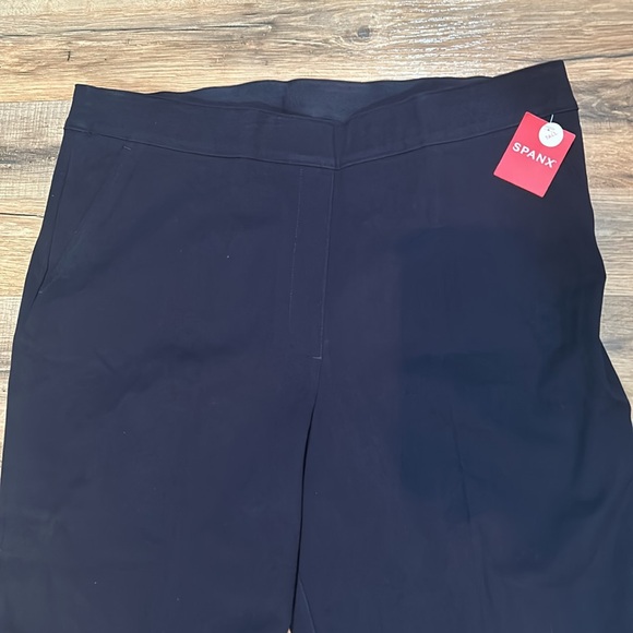 SPANX POLISHED ANKLE SLIM PANTS WOMEN NAVY Sz XL TALL NEW - Picture 3 of 10